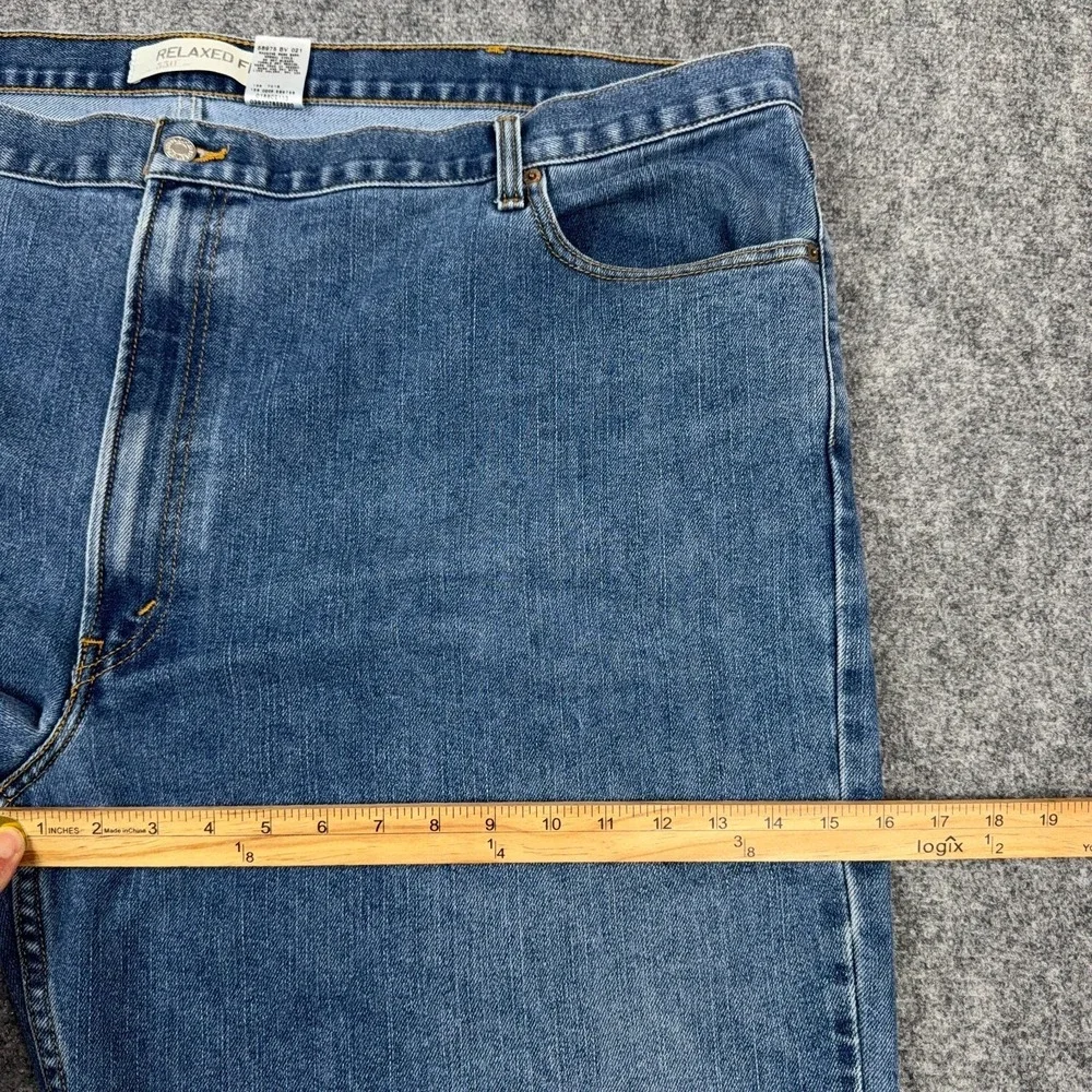 Vintage Levis 550 Relaxed Fit Jeans Mens 52x27 Blue Denim‎ Tapered Leg Hemmed